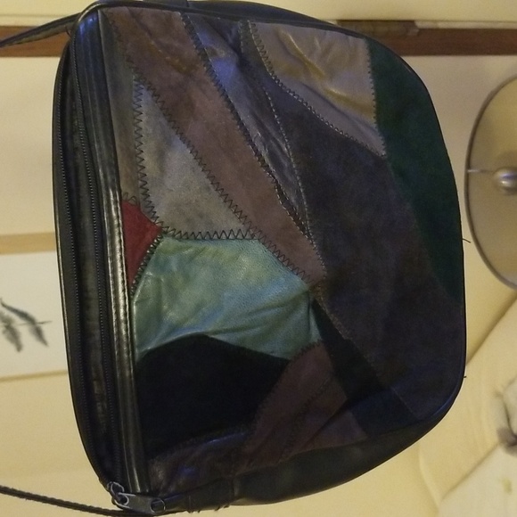 Vintage Suede patchwork handbag - Picture 2 of 7